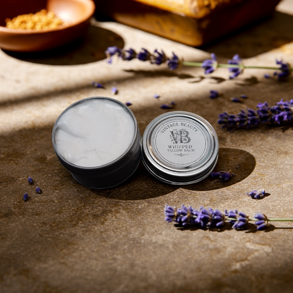 Whipped Tallow Balm, Restorative Treatment For Dry Cracked Feet, 4 oz