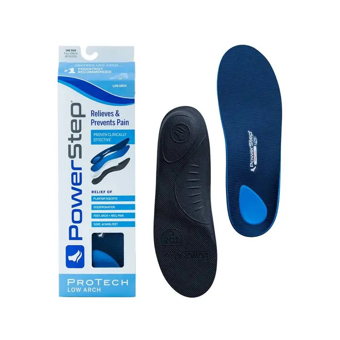PowerStep Protech Low Arch Full Length Orthotic Insoles